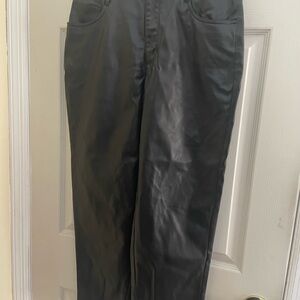 Nine West Black Faux Leather pants